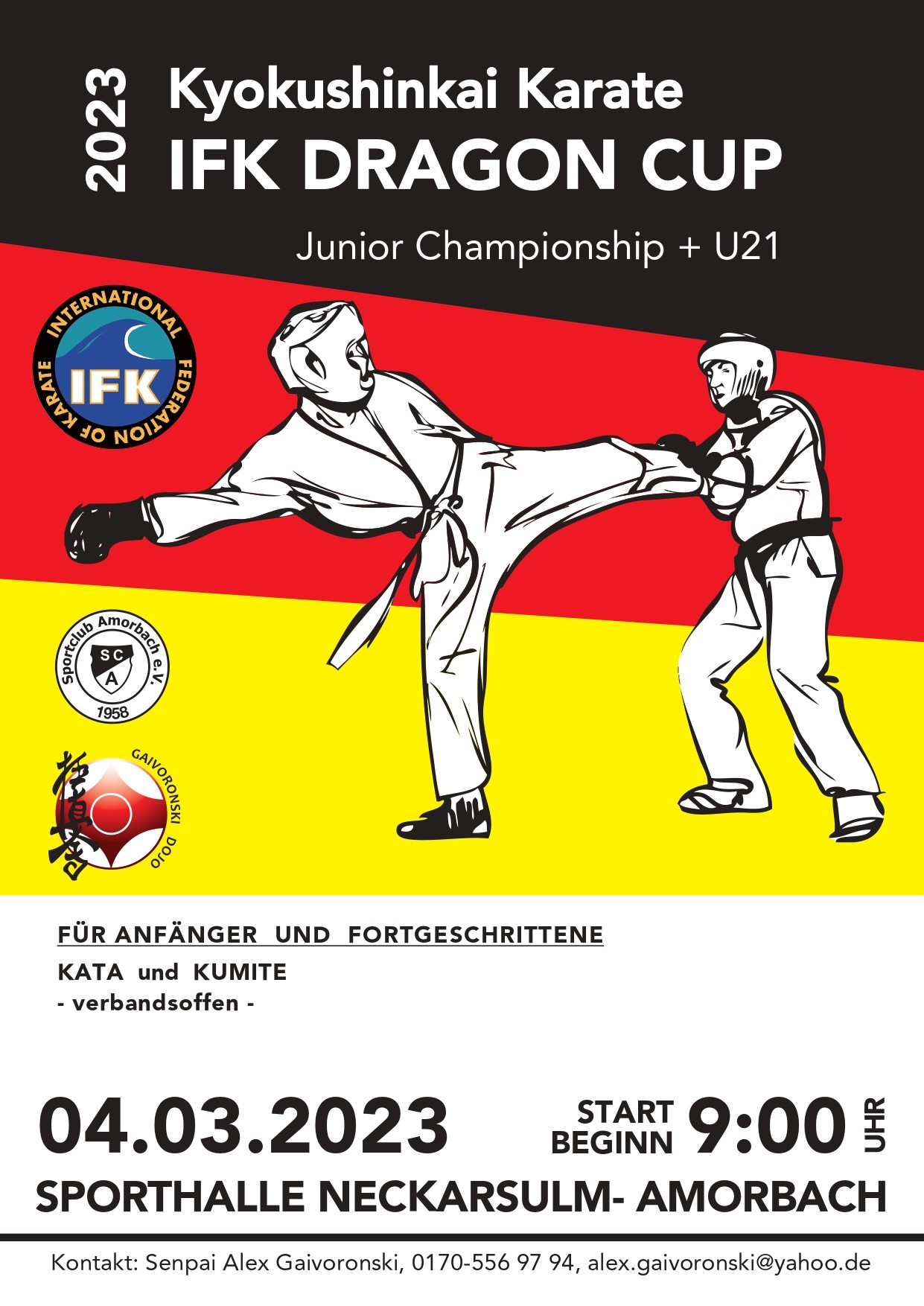 IFK DRAGON CUP 2023 Kyokushin Karate SPORTOVNÍ KLUB KATANA